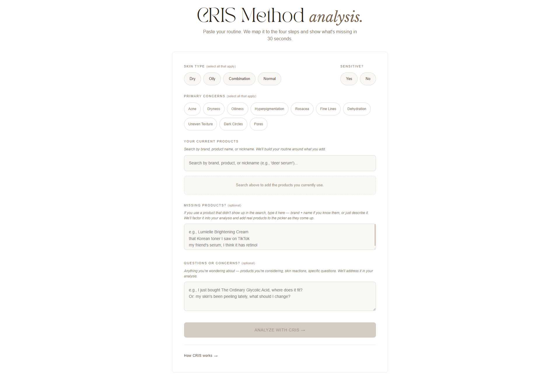 CRIS Analyzer preview